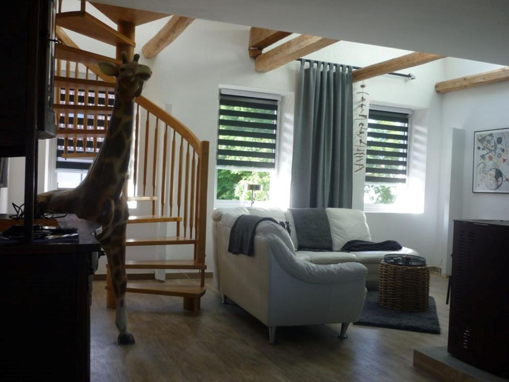 Posezení v ubytování Ferienhaus Laux