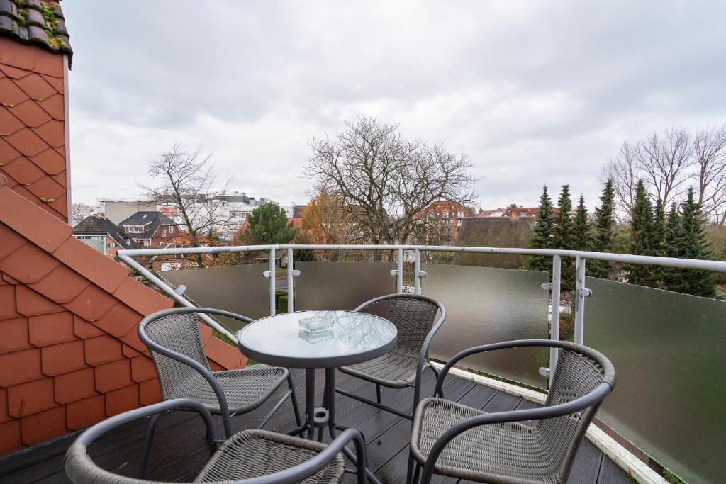 Balkón nebo terasa v ubytování Wohnpark am Mühlenteich - Appartement 24