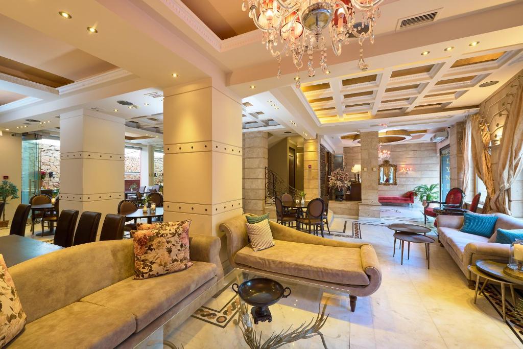 Posezení v ubytování Olympus Mediterranean Boutique Hotel