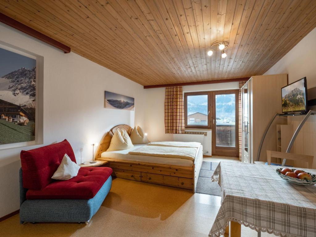 TV a/nebo společenská místnost v ubytování Landhaus Elfi