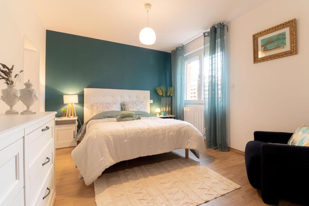 Postel nebo postele na pokoji v ubytování Gîte Marsau