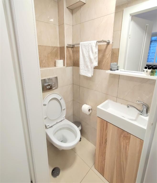Koupelna v ubytování La Perle City Center Rooms