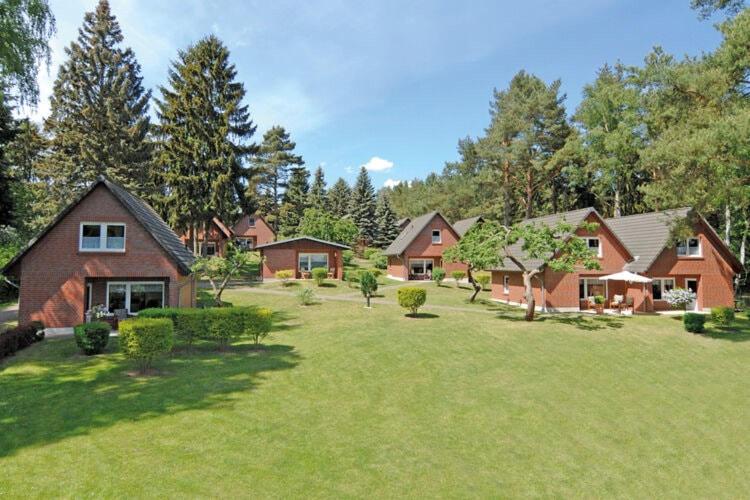 a large yard with a house and some trees at Seepark Heidenholz, Plau am See in Plau am See