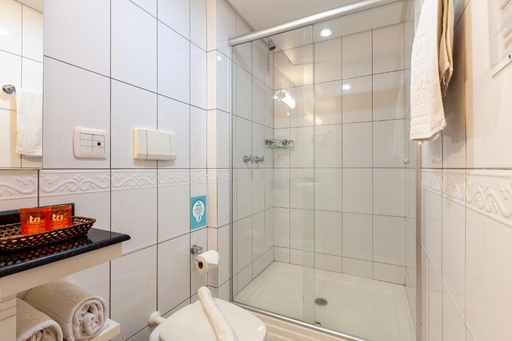 Koupelna v ubytování Tri Hotel Executive Caxias