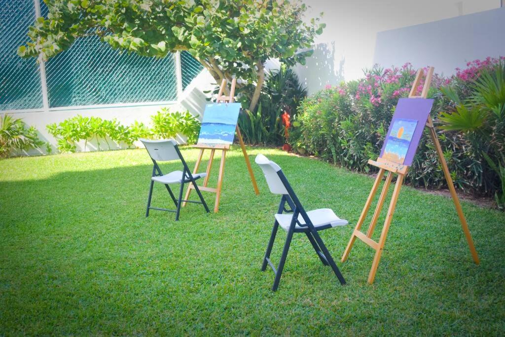 Zahrada ubytování Estudio 1A sobre hermosa playa, excelente opción