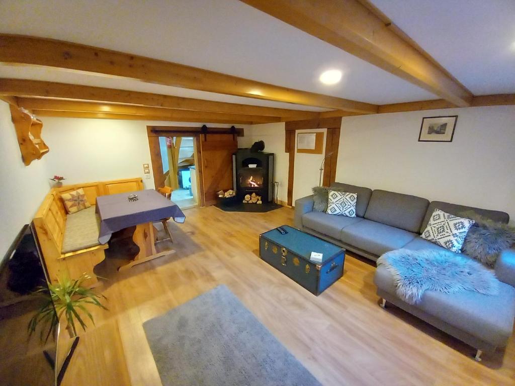 Chalet Elza的休息区