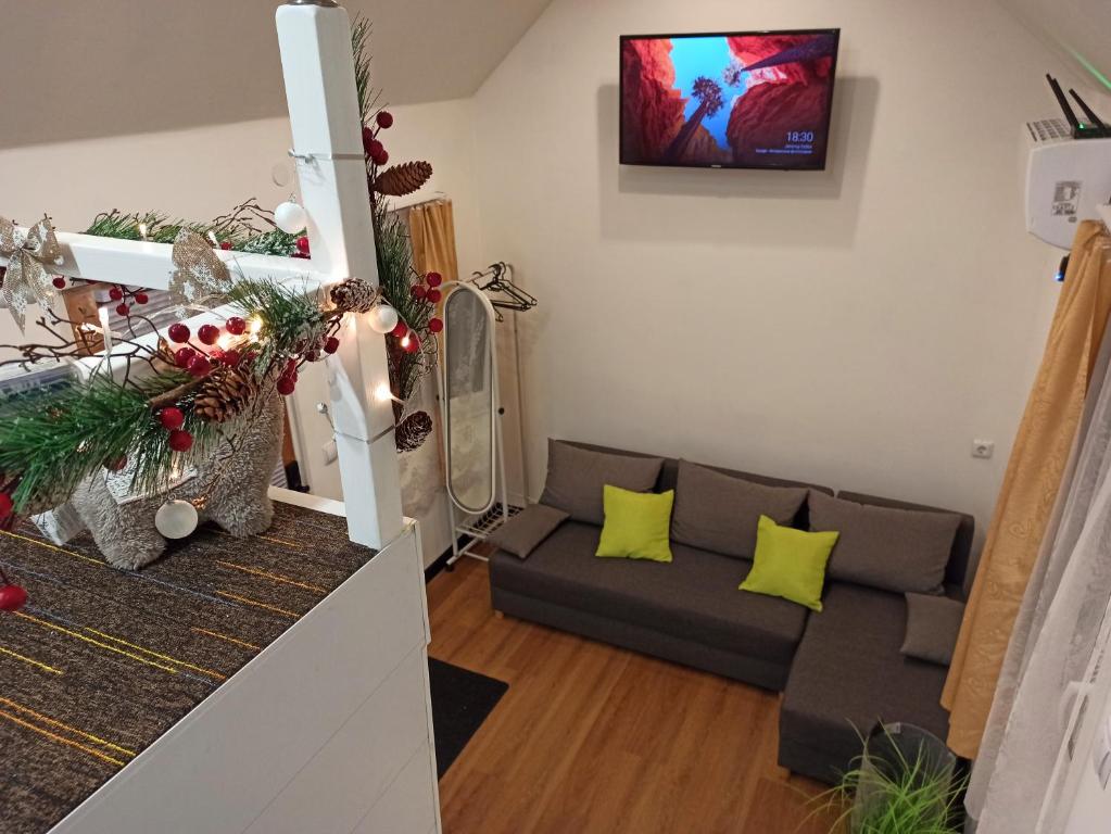 Posezení v ubytování Tiny House