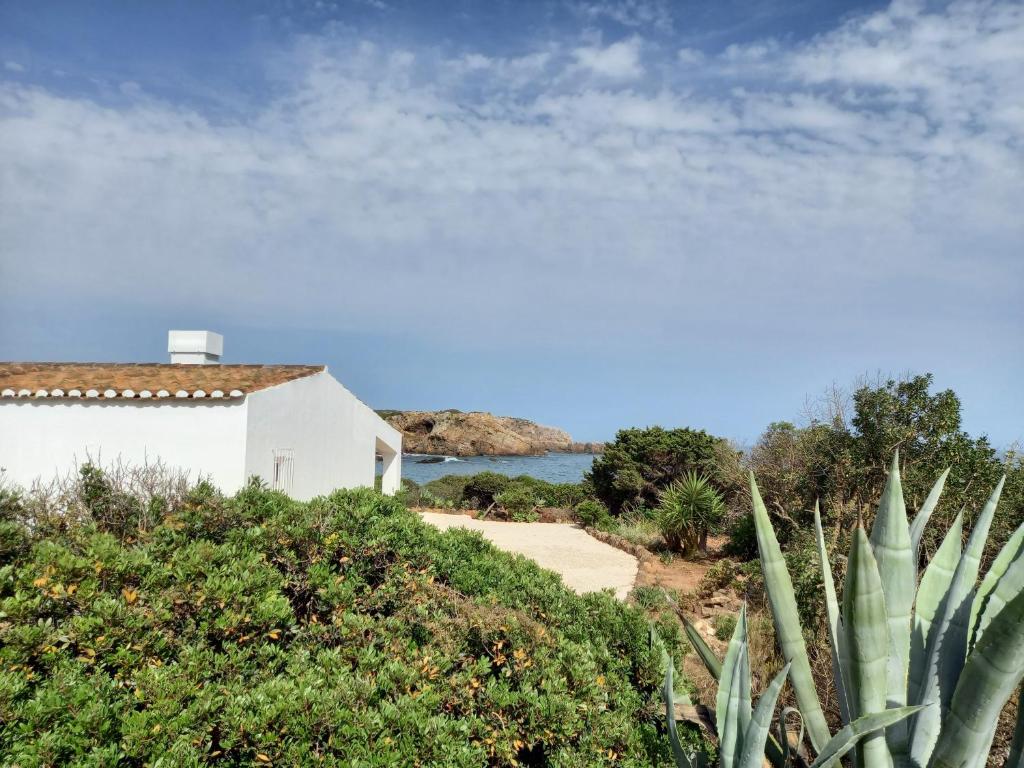 a white house with a view of the ocean at Tasi Ingrina in Vila do Bispo