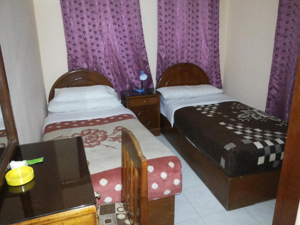 Postel nebo postele na pokoji v ubytování Amenophis Hotel