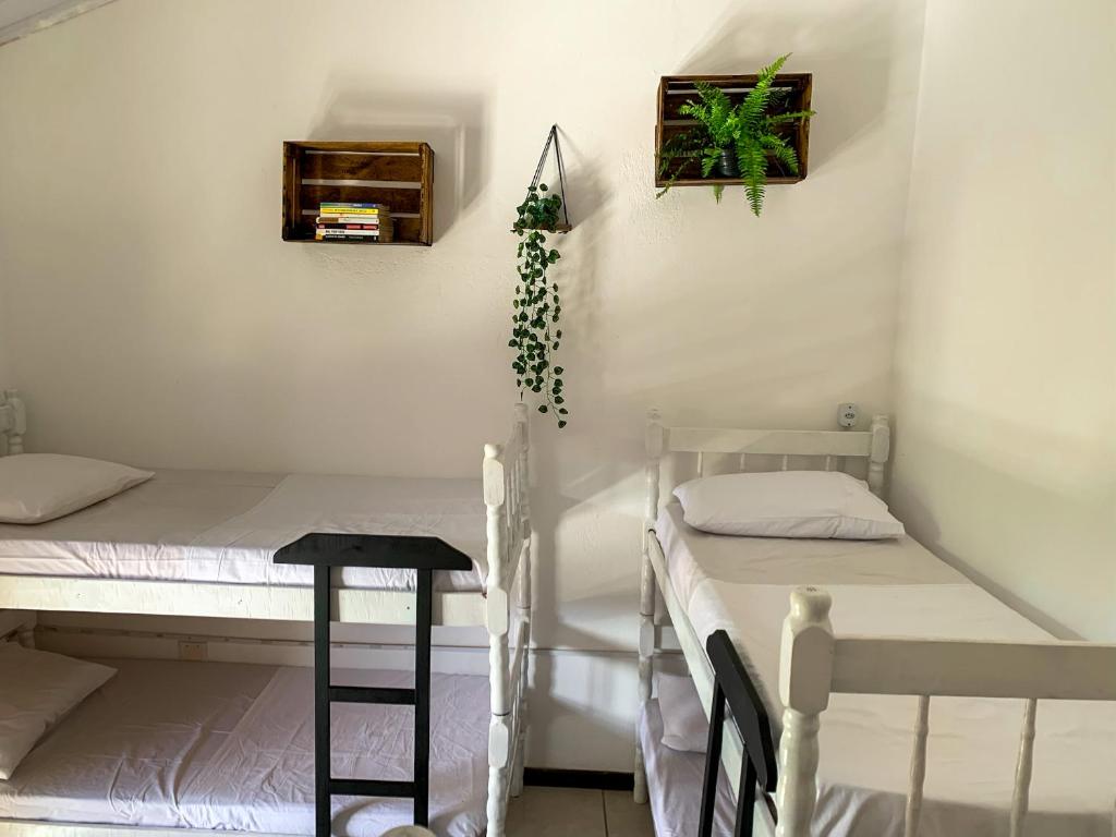 Postel nebo postele na pokoji v ubytování Rudá Hostel