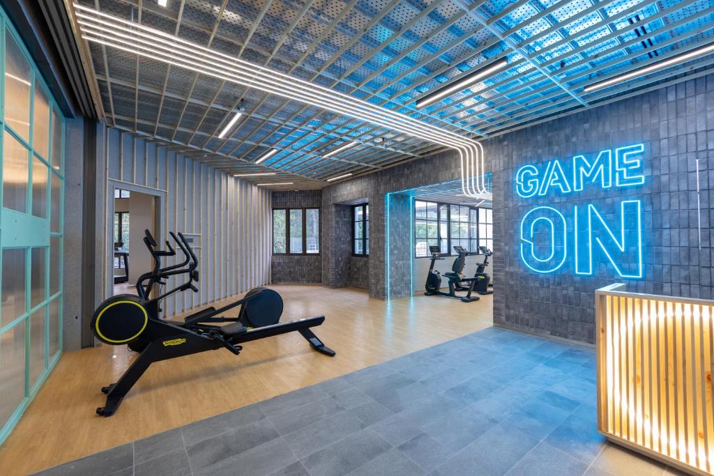 Fitness centrum a/nebo fitness zařízení v ubytování Resorts World Awana