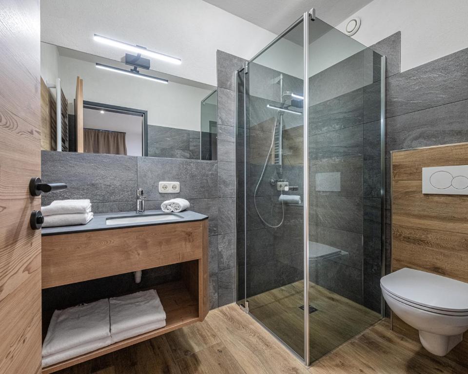 Koupelna v ubytování Jugendhotel Gruber