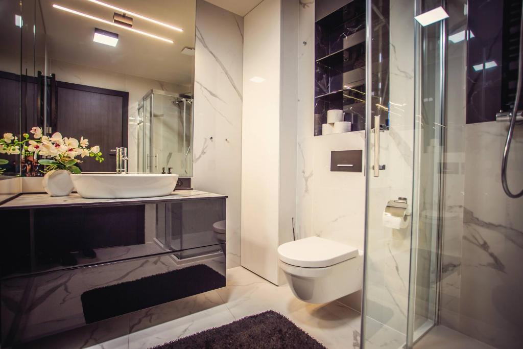 Kúpeľňa v ubytovaní Apartament LUX Ustroń