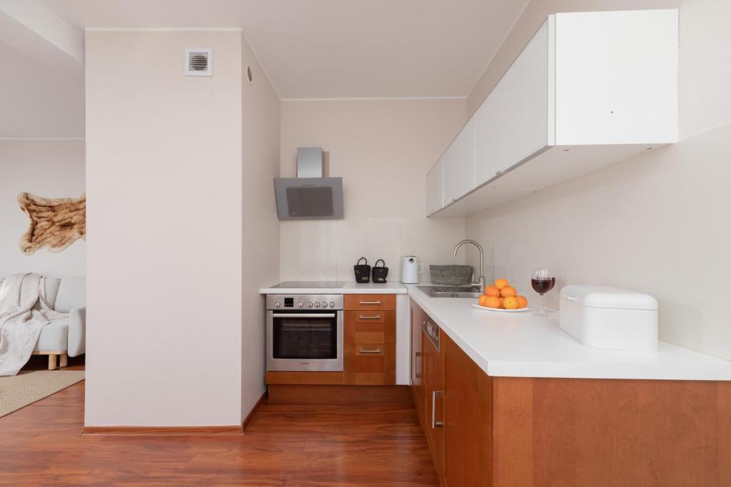 Kuchyňa alebo kuchynka v ubytovaní Kaszelewskiego Apartment Zakopane by Noclegi Renters