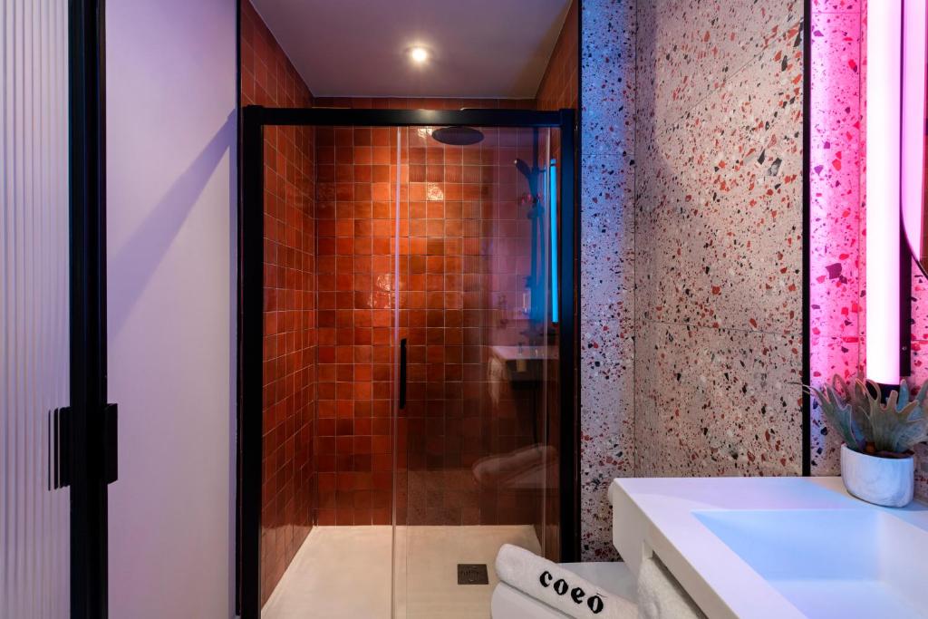 A bathroom at Coeo Peña Design Apartments