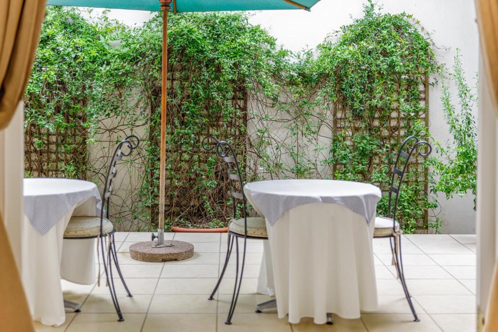 A patio or other outdoor area at The Ashford