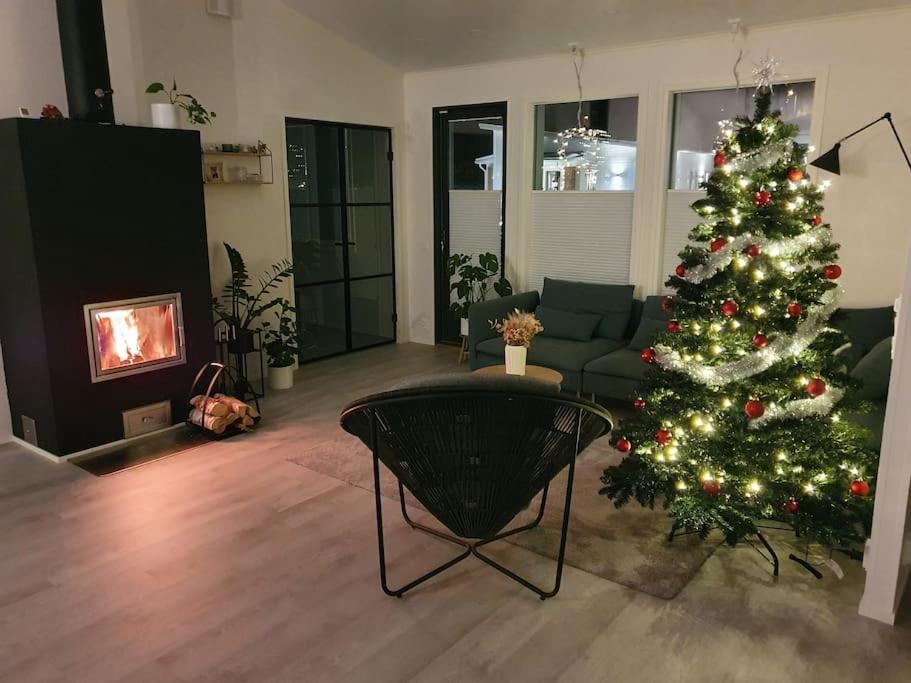 Posezení v ubytování Modern house in Rovaniemi