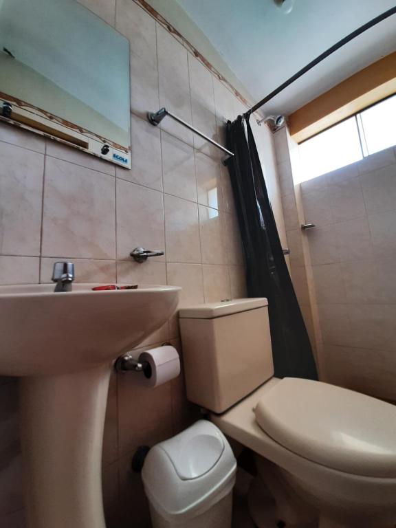 Koupelna v ubytování Hostal Don Cristobal