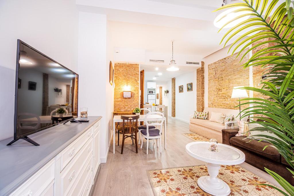 A seating area at CARTAGENAFLATS, Apartamentos San Francisco