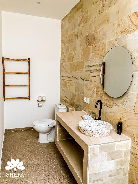 Koupelna v ubytování Shefa Private Villa