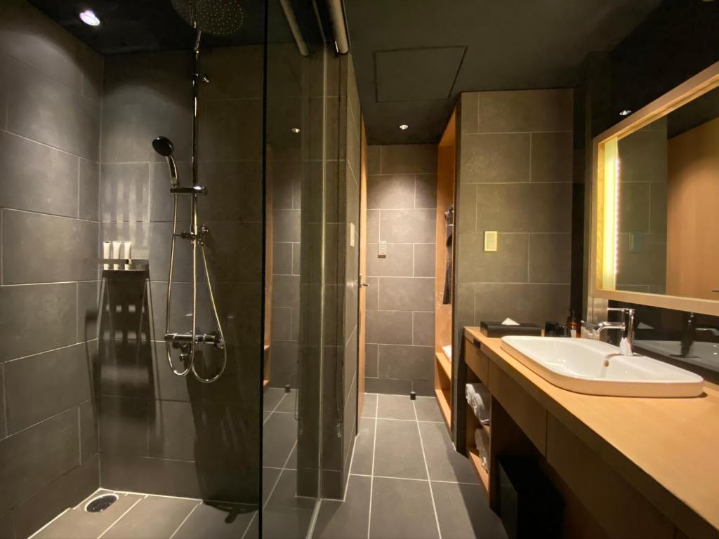 Koupelna v ubytování Hotel Zagakukan