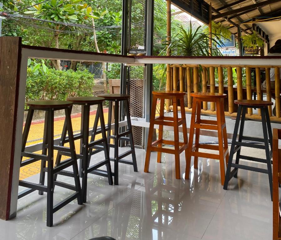 Uma varanda ou terraço em Magic Hostel