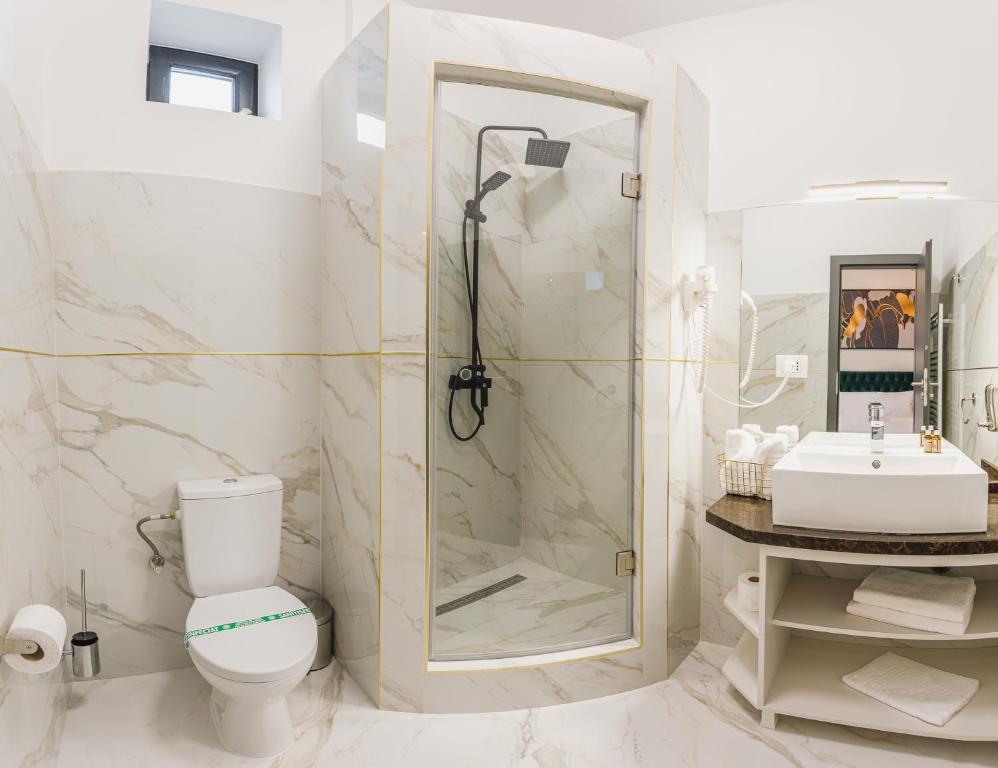 Koupelna v ubytování Motel Andra