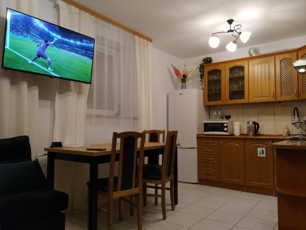 Kuchyňa alebo kuchynka v ubytovaní Mieszkanie w Centrum Chełma