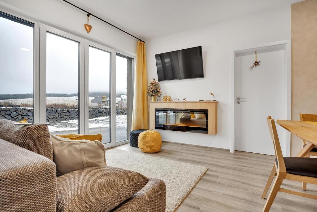 Posezení v ubytování SKI Berg Klínovec