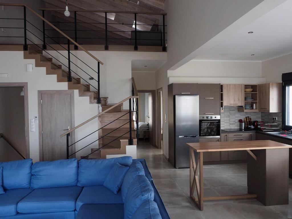 Кухня или мини-кухня в Melissinos Beachfront Apartments
