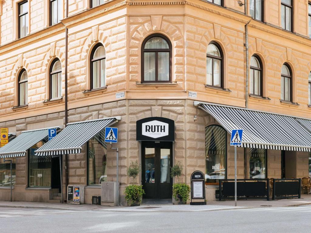 a brick building with a north sign on it at Hotel Ruth, WorldHotels Crafted in Stockholm