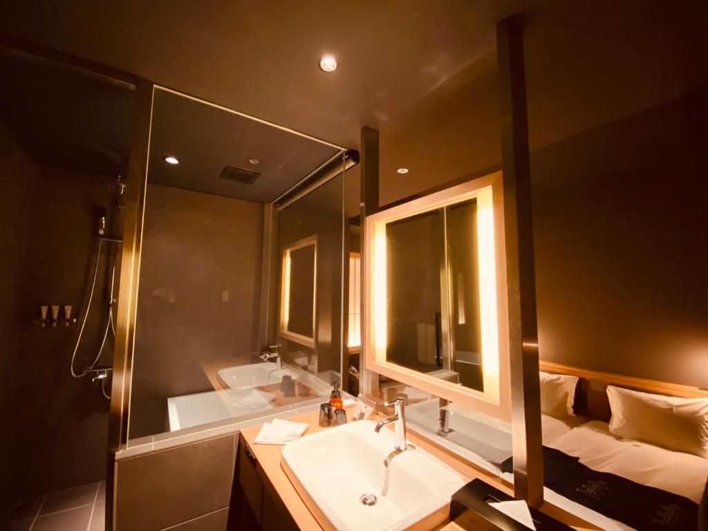 Koupelna v ubytování Hotel Zagakukan