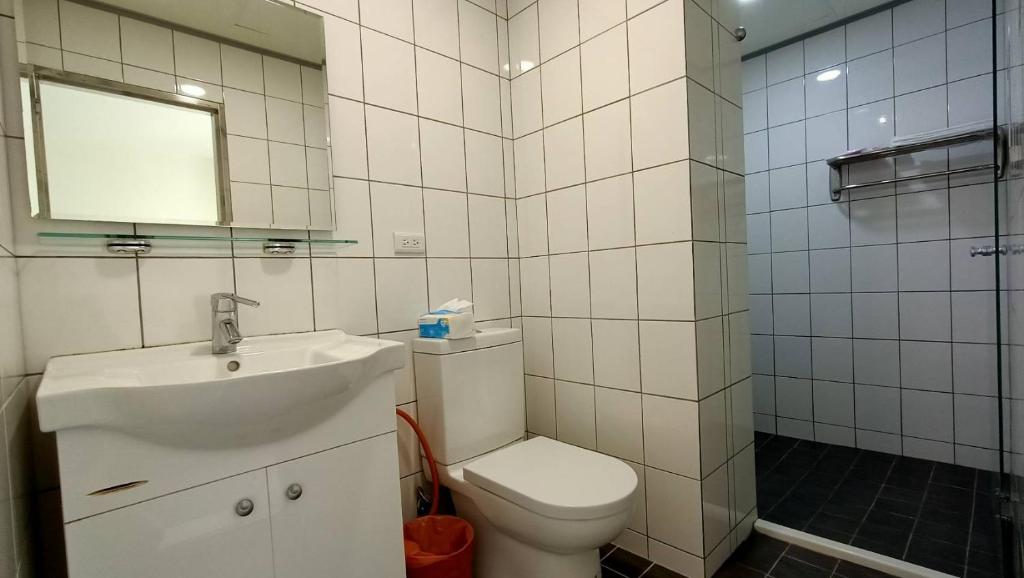 Koupelna v ubytování Xitou Tianpin Homestay