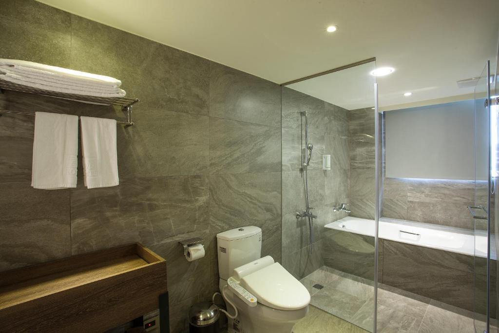 Koupelna v ubytování Citizen Hotel