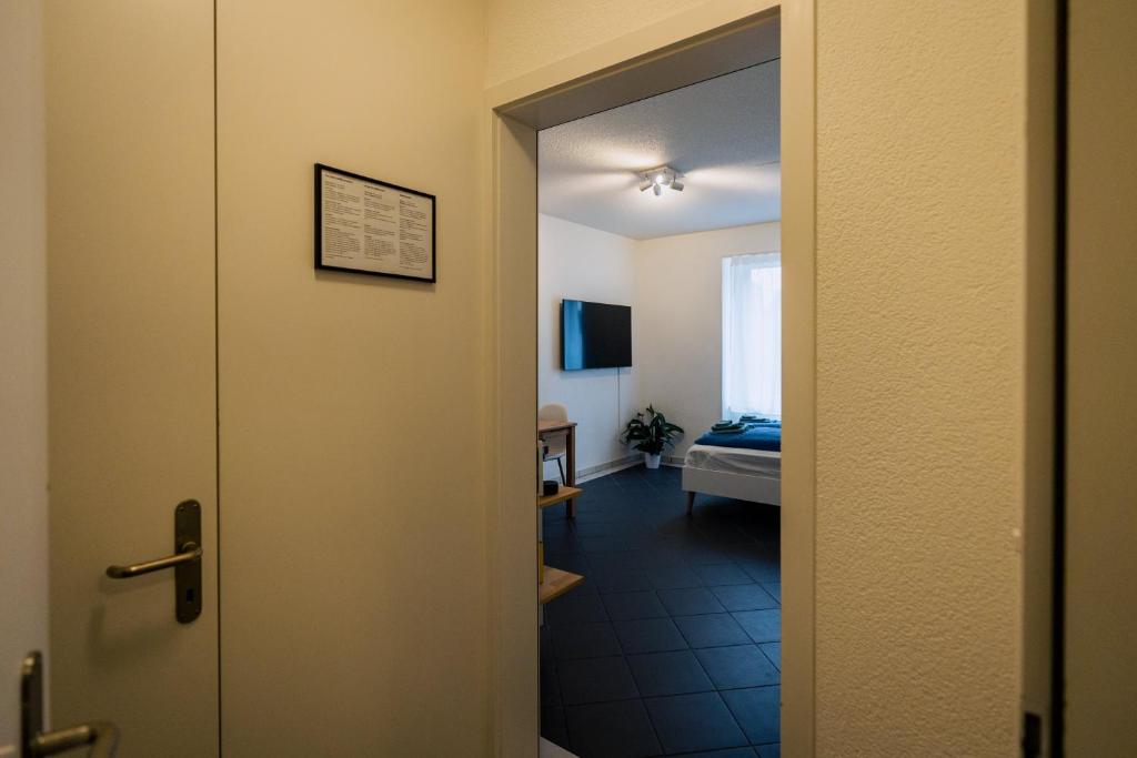 TV o dispositivi per l'intrattenimento presso Gemütliches Studio im Stadtzentrum