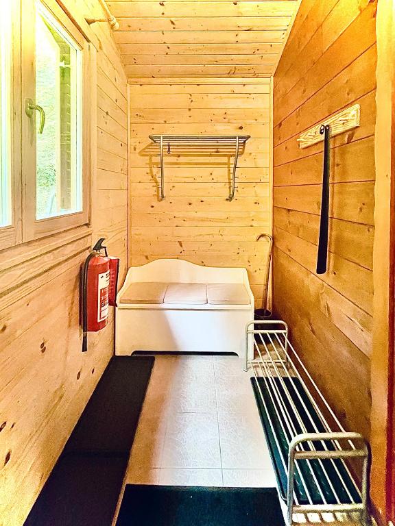 Postel nebo postele na pokoji v ubytování Blockhaus Semmering