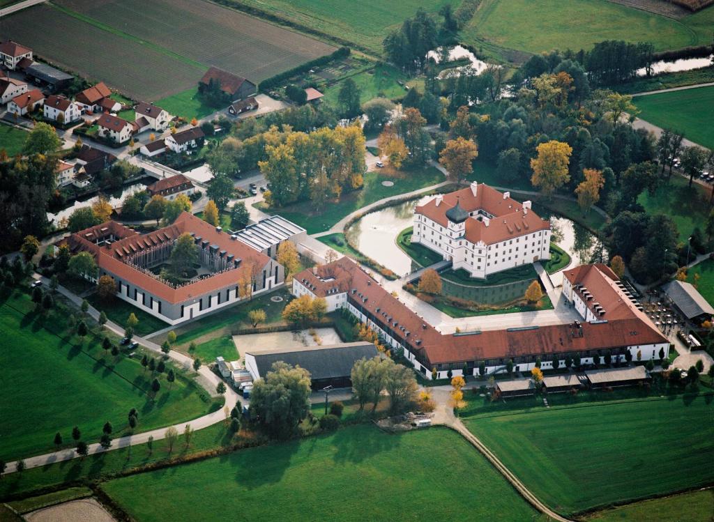 Letecký snímek ubytování Schloss Hohenkammer
