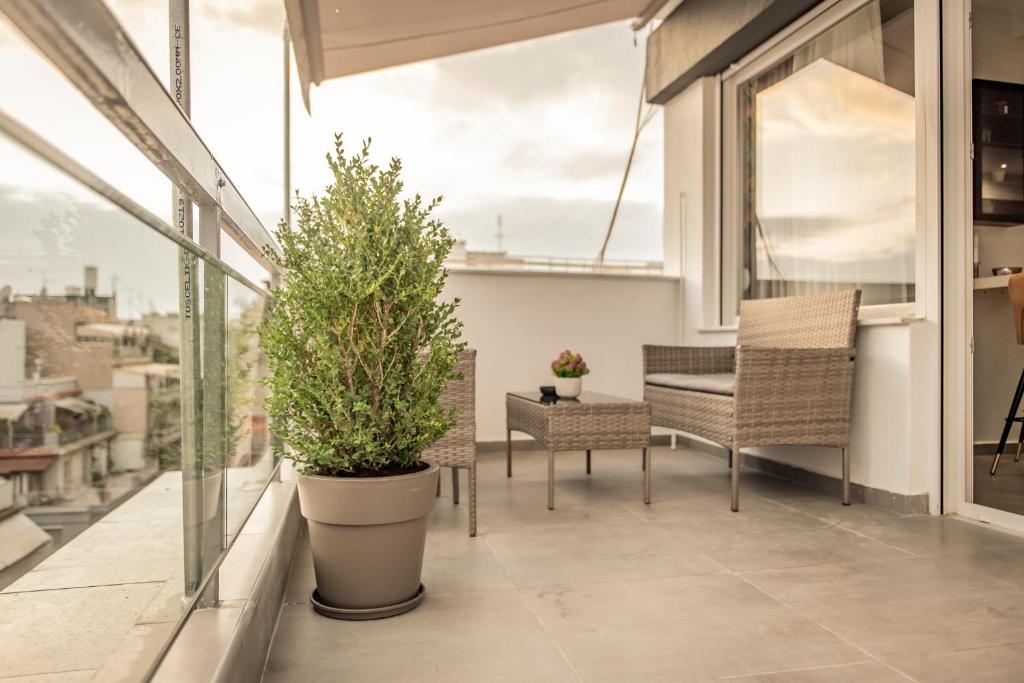 Balkón alebo terasa v ubytovaní Artemis Apartment Midas Home Project