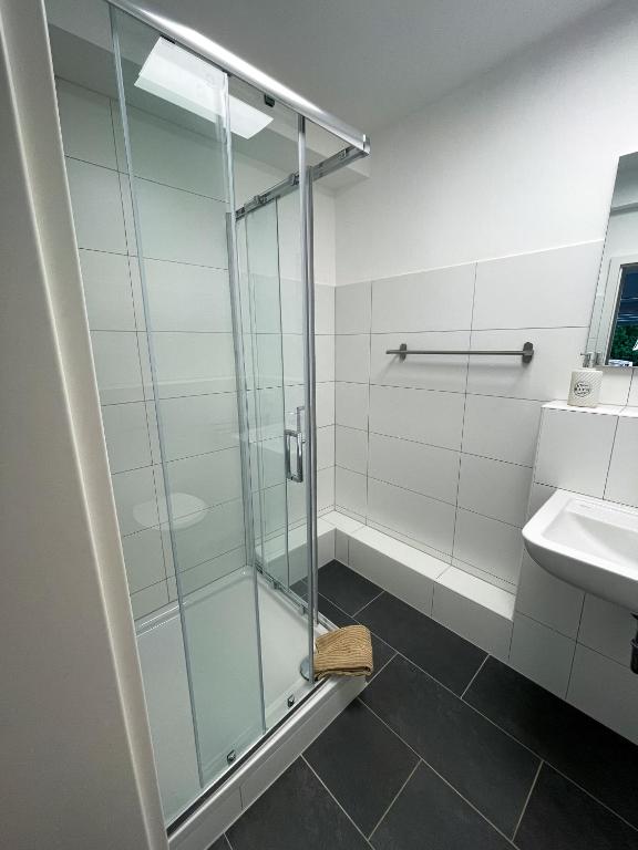 Koupelna v ubytování Appartement No 5