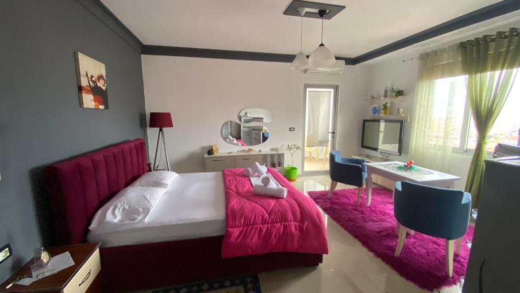 Postel nebo postele na pokoji v ubytování Guest's Apartament