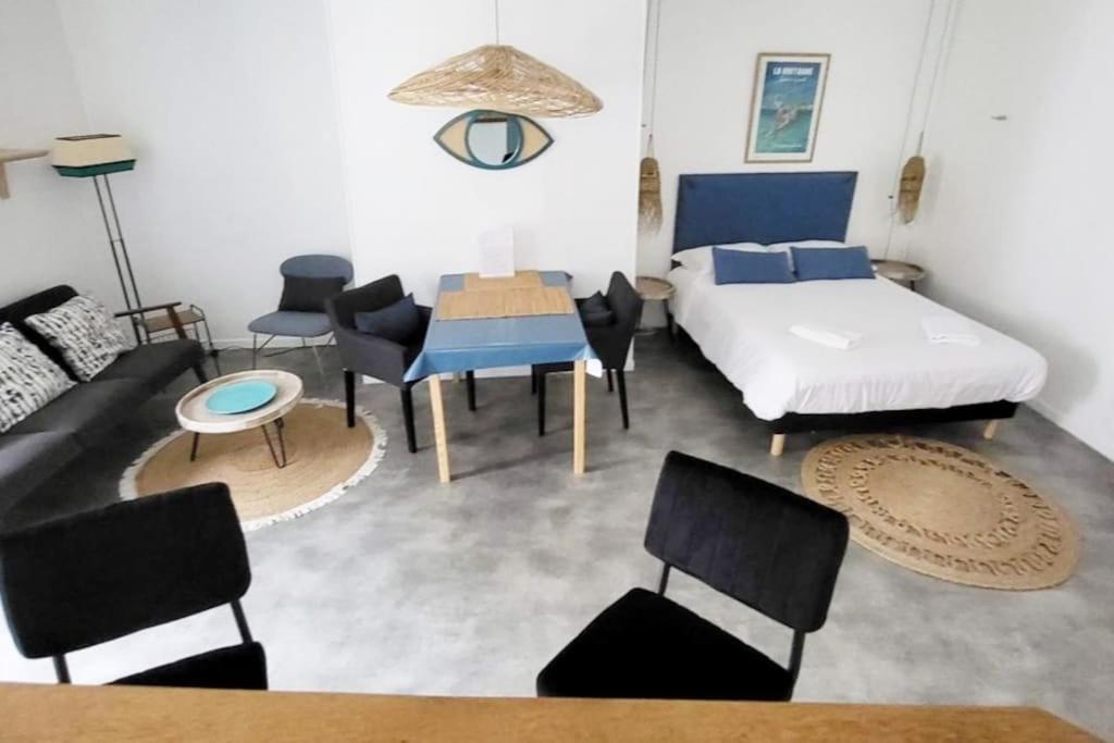 Posteľ alebo postele v izbe v ubytovaní Studio Le Cosy Beach - Plage 50m - Rue gratuite