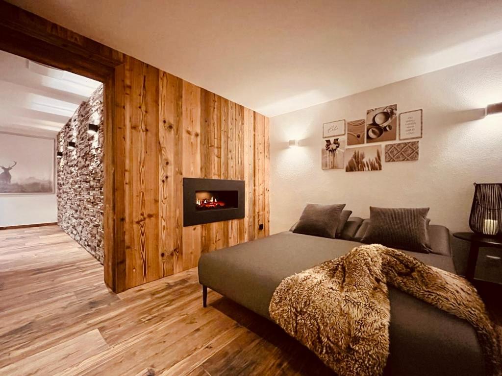 Postel nebo postele na pokoji v ubytování Sonn-Alm Chalet-Apartments