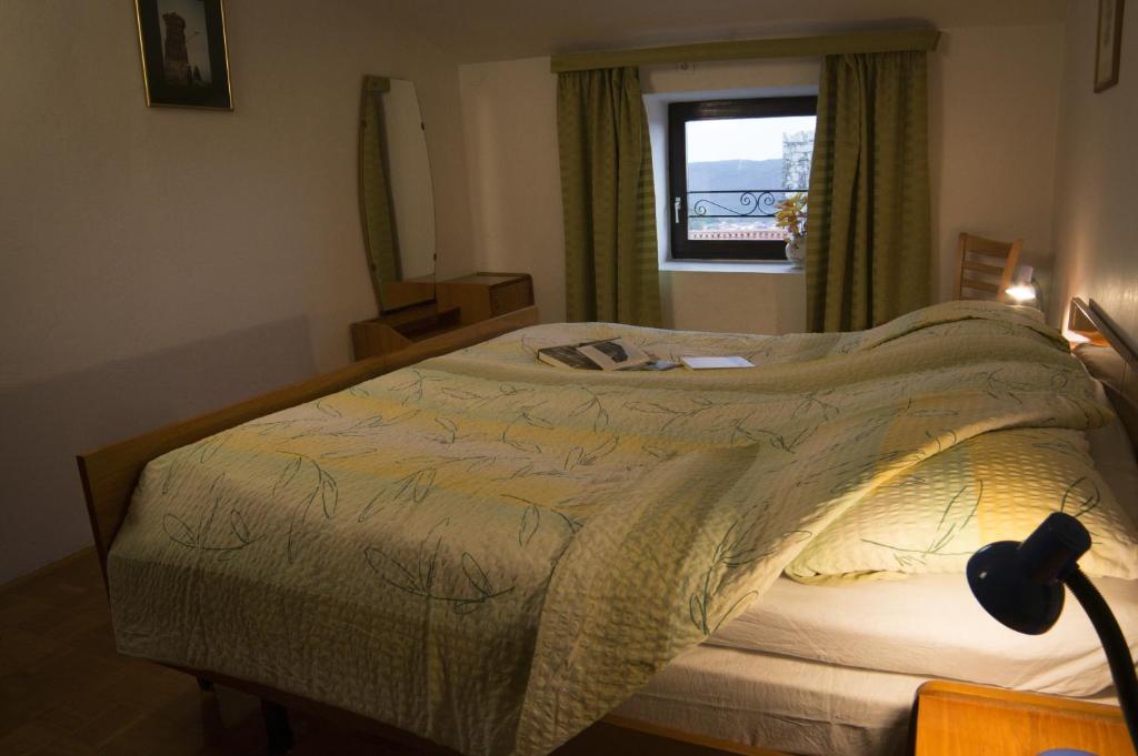 Postel nebo postele na pokoji v ubytování Apartmaji in sobe Marija Jera Štanjel