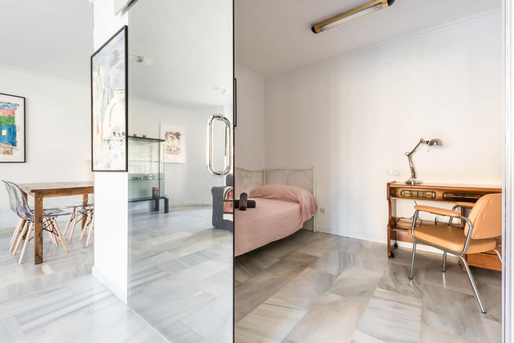 Posteľ alebo postele v izbe v ubytovaní Apartamento Centro Sacio I