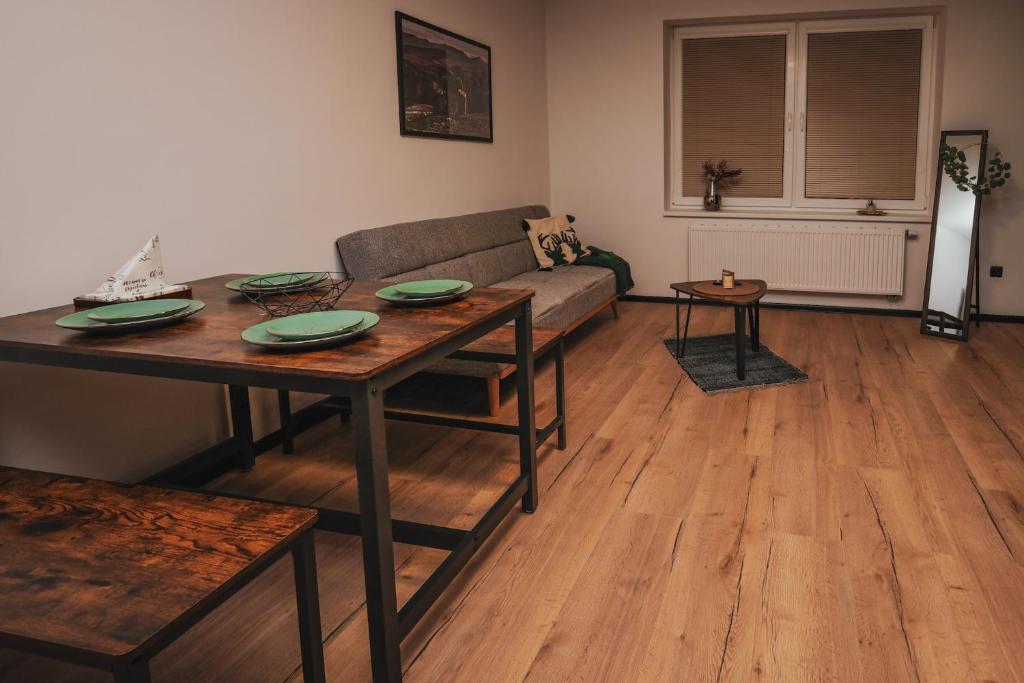 Χώρος καθιστικού στο Apartmány U Rodinky
