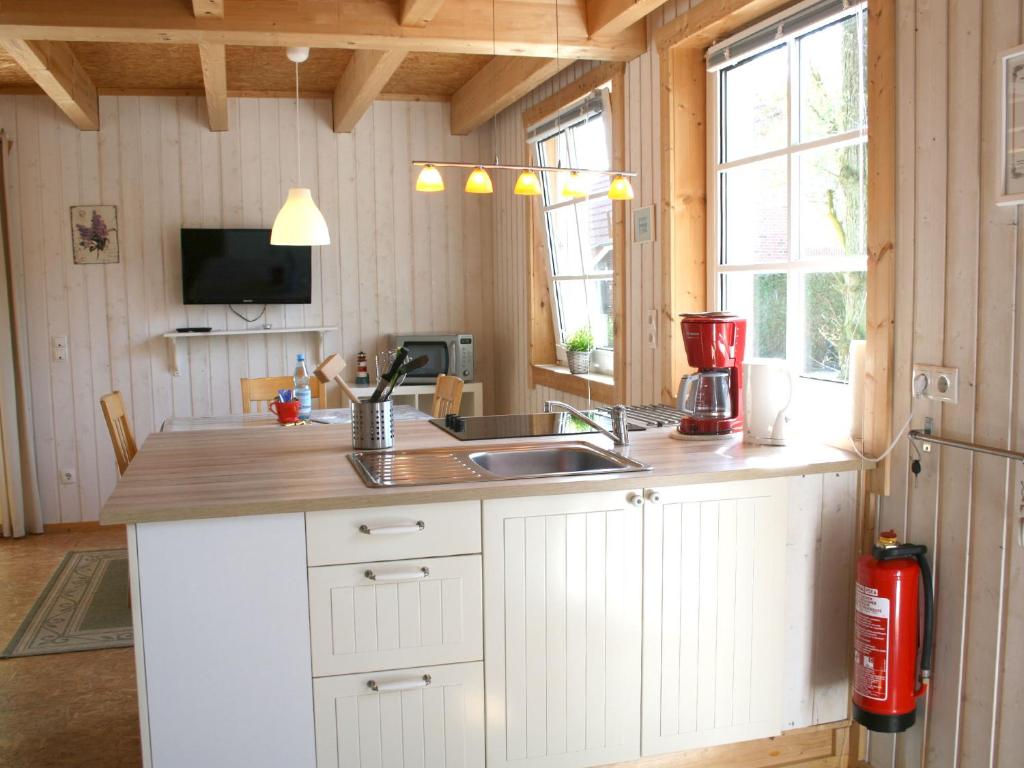 Kuchyň nebo kuchyňský kout v ubytování Apartments im Schwedenstil