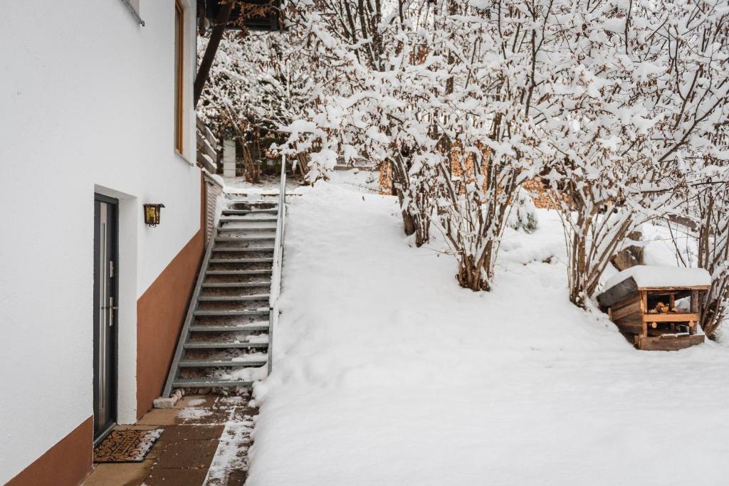 Ferienwohnung Waldgarten durante l'inverno