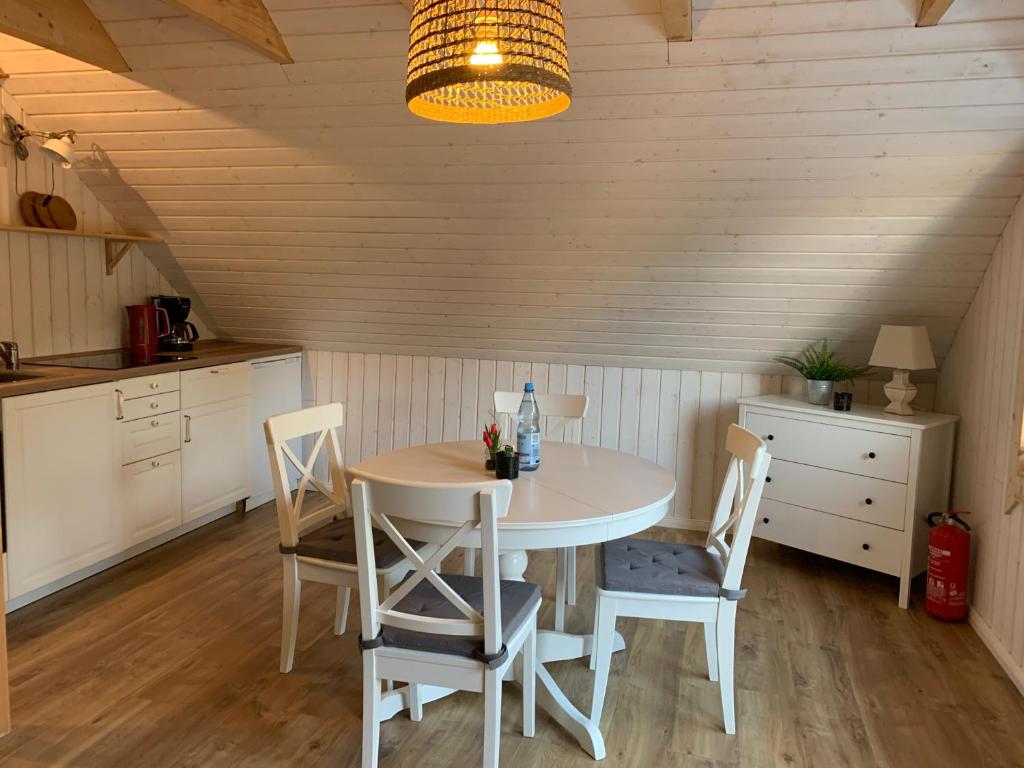 Kuchyň nebo kuchyňský kout v ubytování Apartments im Schwedenstil