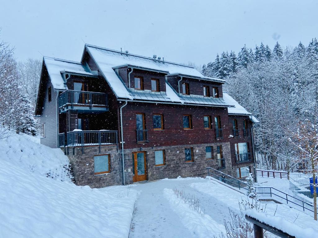 Útulný apartmán v srdci Krkonoš se saunou v zimě
