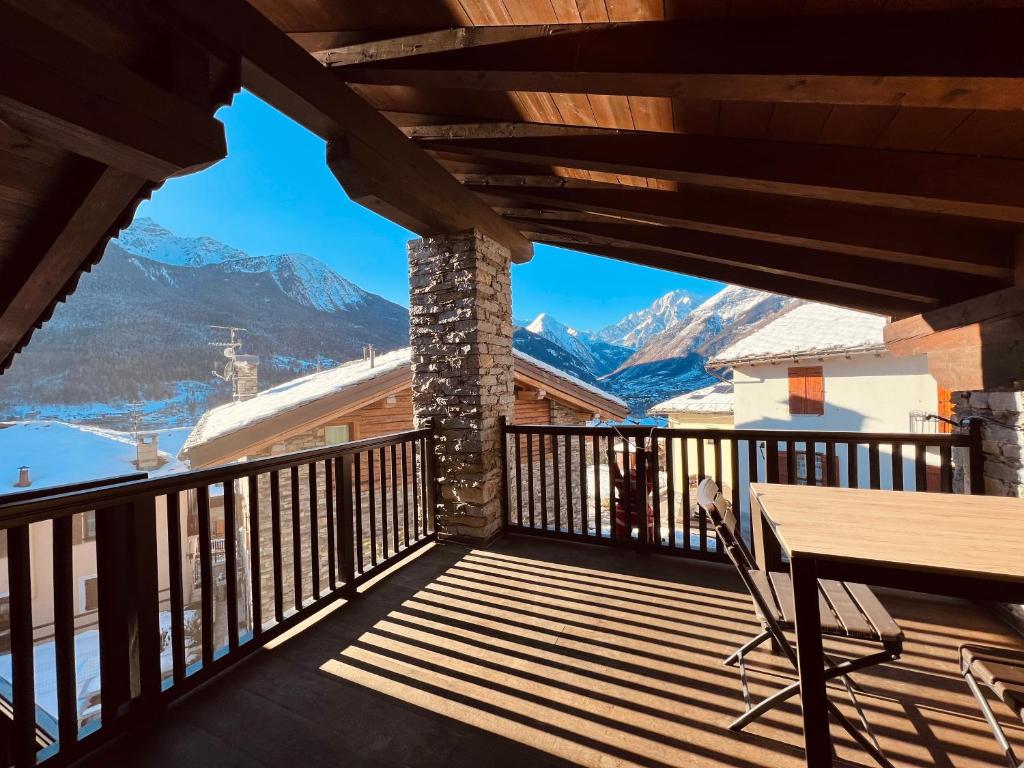 Balkón nebo terasa v ubytování Maison Mont-Blanc